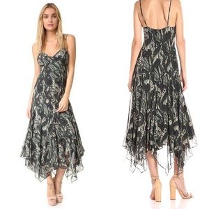 Haute Hippie Camo Paisley Midi Dress